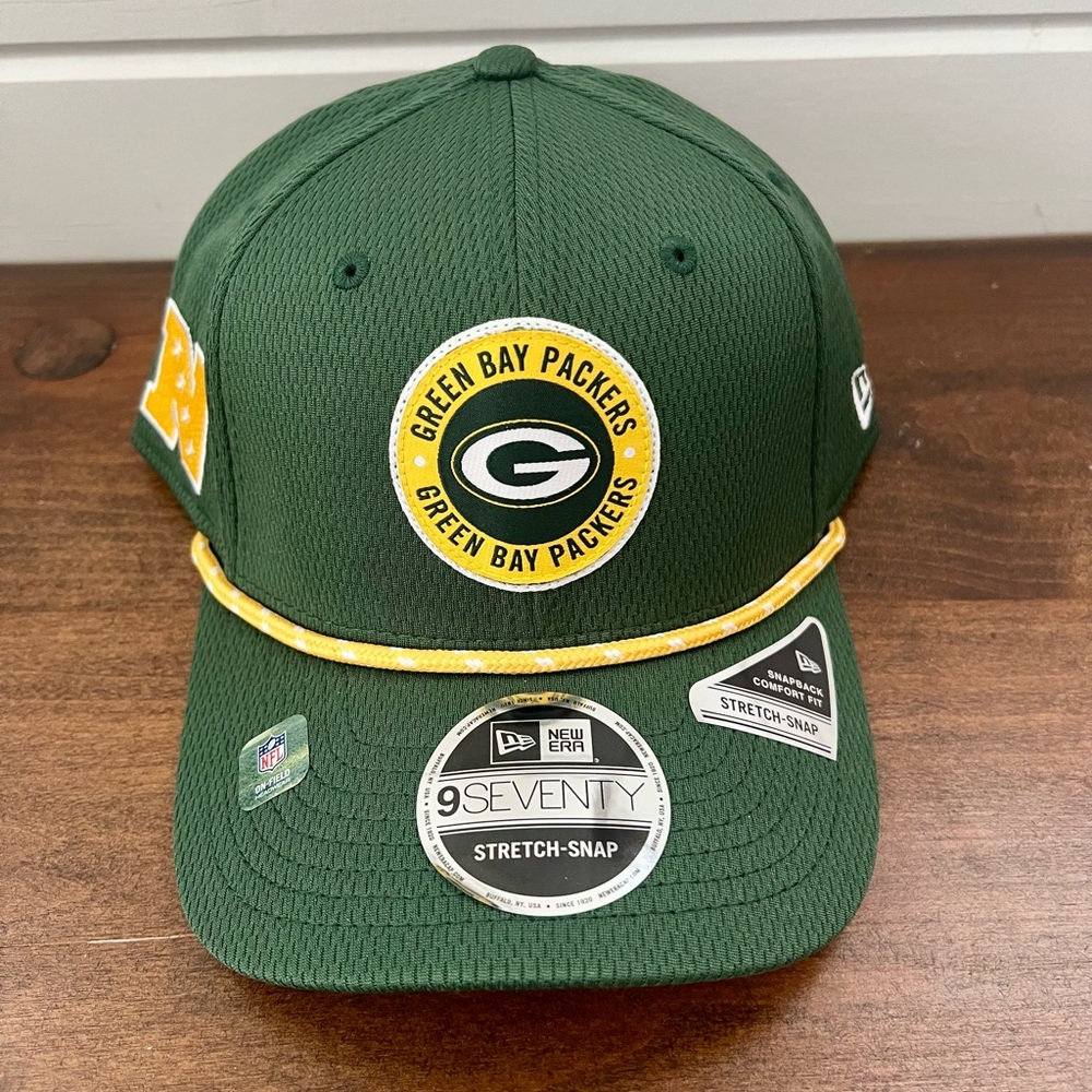 Green Bay Packers 2024 Sideline New Era 9Seventy Rope Hat NWT - Mens